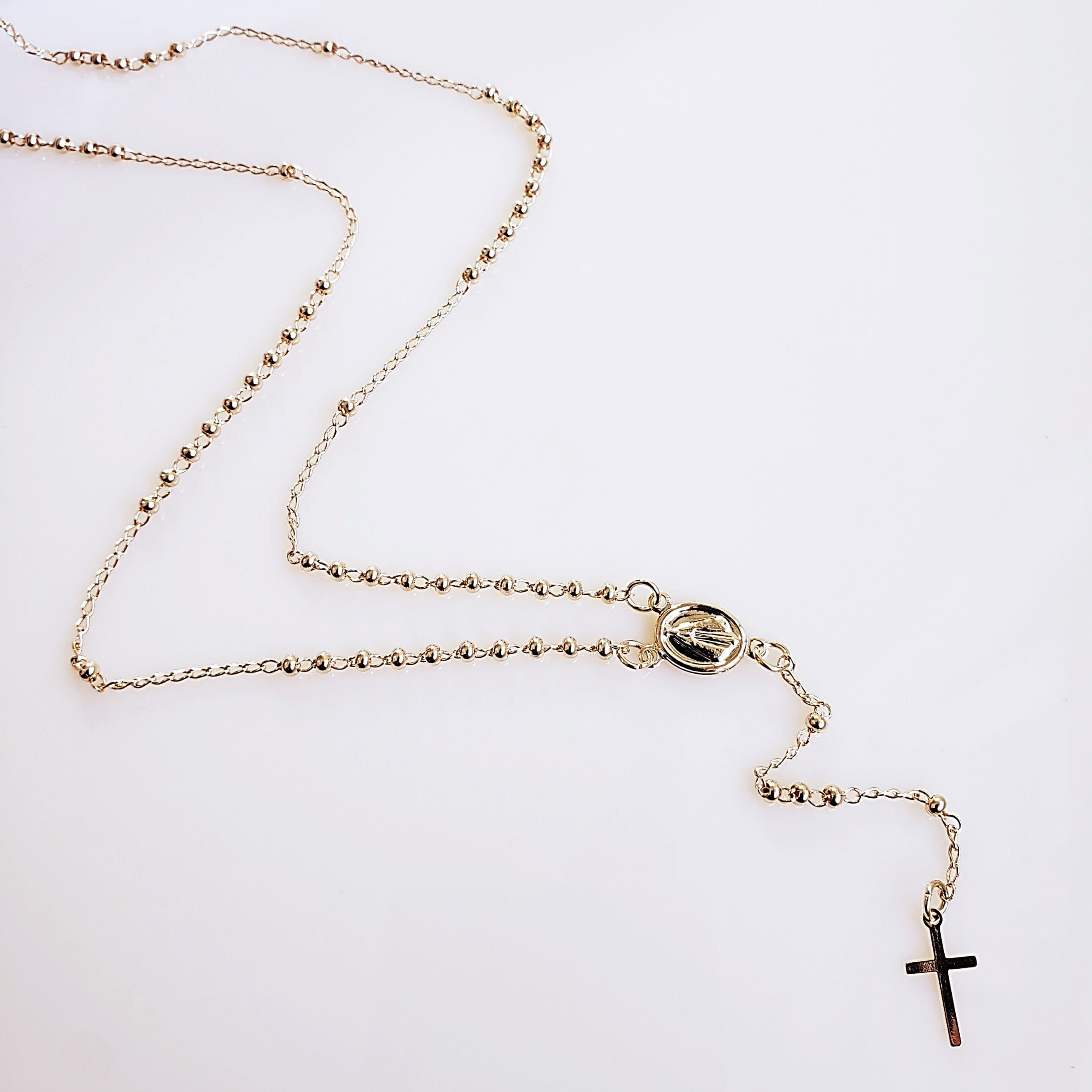 #Colar terço  - banhado a ouro