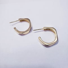#Brinco argola lisa   - banhado a ouro