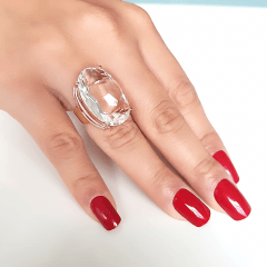 anel cristal white 20x15mm - modelo Presence 
