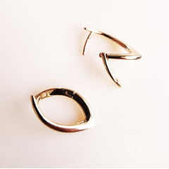 #Argola com fecho click 1- banhado a ouro   