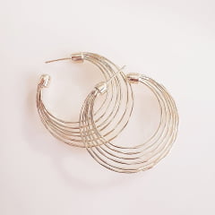 #Brinco argola 6 fios - banhado a ouro