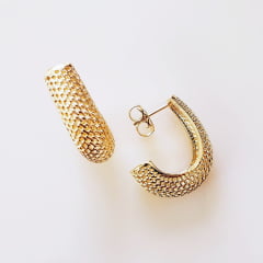 #Brinco argola vazada  - banhado a ouro