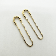 #Brinco de correntaria - banhado a ouro 