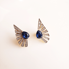 #Brinco earcuff cristais e zircônias  1 - banhado a ouro  