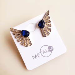 #Brinco earcuff cristais e zircônias  1 - banhado a ouro  