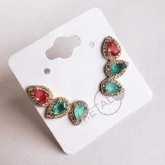 #Brinco earcuff de cristais e zircônias - banhado a ouro 