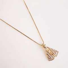 #Colar com pingente de Nossa Senhora Aparecida 1- banhado a ouro 