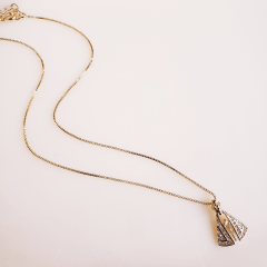 #Colar com pingente de Nossa Senhora Aparecida 1- banhado a ouro 