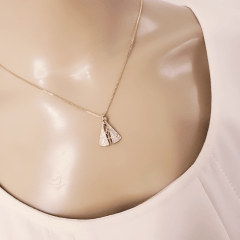 #Colar com pingente de Nossa Senhora Aparecida 1- banhado a ouro 