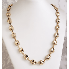  Colar de corrente elos Gucci - banhado a ouro  