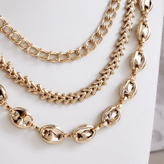  Colar de corrente elos Gucci - banhado a ouro  