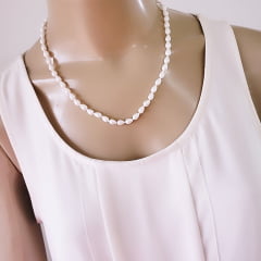 #Colar com pérolas shell - banhado a ouro 