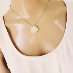 #Colar com pingente de São Bento - banhado a ouro
