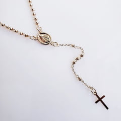 #Colar terço  - banhado a ouro