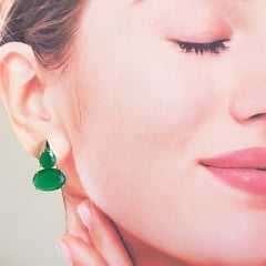 Conjunto Daily fashion - com cristais verde esmeralda