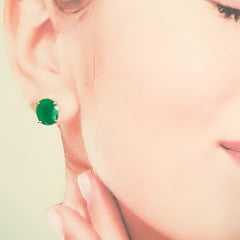Conjunto de cristais multicolor colar e brinco  - verde esmeralda