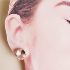 #Conjunto colar + brinco com cristais white e zircônias - banhado a ouro 