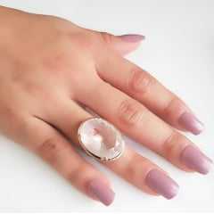 anel cristal white oval 25x18mm